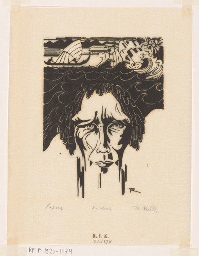 Papoea (オブジェクトの元のタイトル) 作： Johannes Frederik Engelbert ten Klooster (signed by artist)
