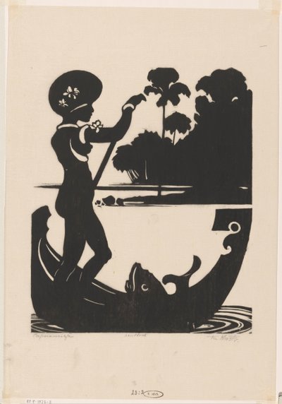 Papoeameisje (オブジェクトの元のタイトル) 作： Johannes Frederik Engelbert ten Klooster (signed by artist)