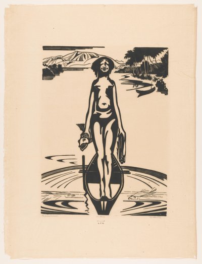 Papoeavrouw (オブジェクトの元のタイトル) 作： Johannes Frederik Engelbert ten Klooster (signed by artist)