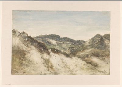 Zorgvliet の砂丘の風景 作： Johannes Gijsbert Vogel