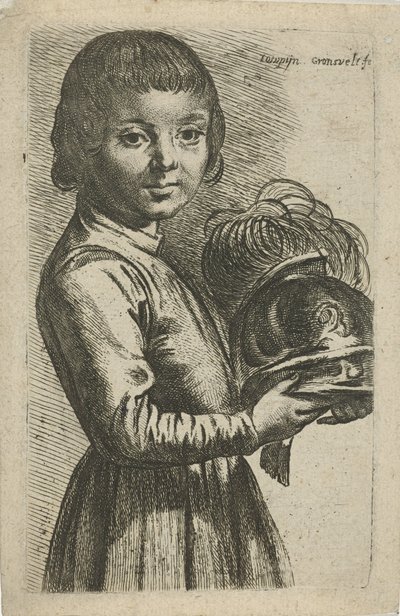 ヘルメットをかぶった少年 作： Johannes Gronsveld