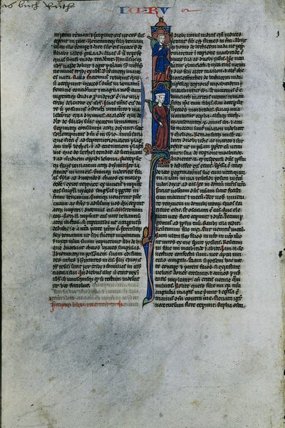 ElimelechとNaomiの最初のI：ラテン語の聖書の葉2切り取られた葉の1つ、c。 1250。 作： Johannes Grusch Atelier