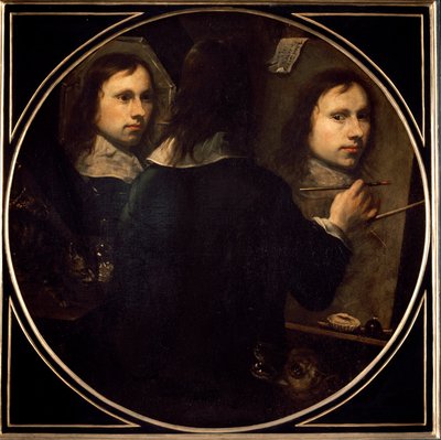 ヨハネス・グンプ(1626-?)の自画像 1646年 日88,5x89 cm フィレンツェ、ウフィッツィ・ギャラリー（オフィス 作： Johannes Gumpp