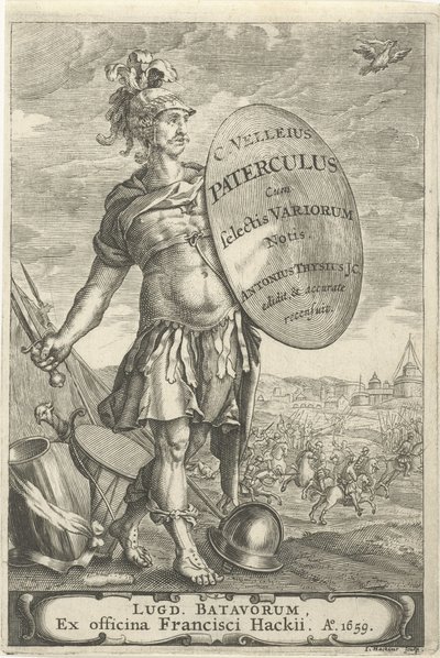 Romeinse krijgsman voor een slagveld Titelpagina voor Caius Velleius Paterculus cum Selectis Variorum Notis、1659 作： Johannes Hackius