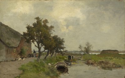 洗濯物、c.1850-80 作： Johannes Hendrik Weissenbruch