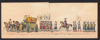 フローニンゲン大学の学生による歴史的な行進、1850年（プレート4） 1594 年に H. 作： Johannes Hermanus van de Weijer