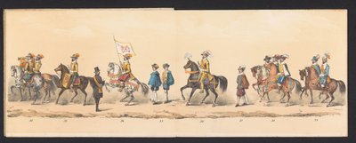 フローニンゲン大学の学生による歴史的な行進、1850年（プレート5） 1594 年に H. 作： Johannes Hermanus van de Weijer