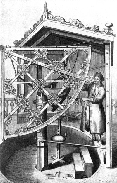 天文台での天文学者 作： Johannes Hevelius