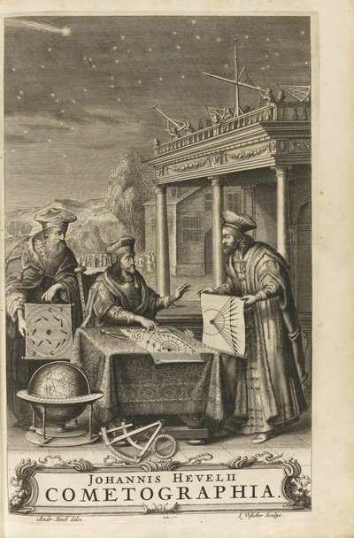 コメトグラフィア。口絵、1668 作： Johannes Hevelius