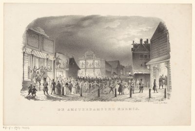 アムステルダムの Botermarkt でのフェア The Amsterdam Fair (オブジェクトのタイトル) 作： Johannes Hilverdink