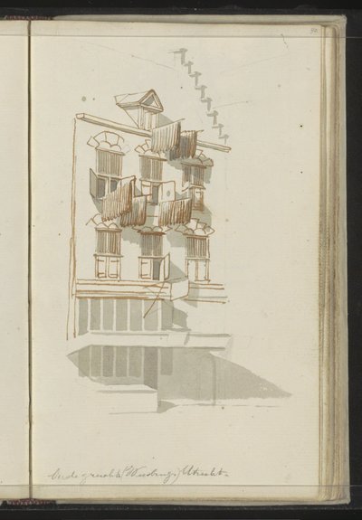 ユトレヒトのアウデグラハトにある建物のファサード 作： Johannes Huibert Prins