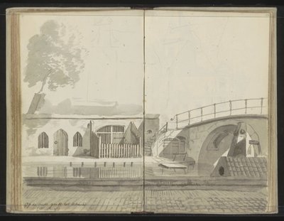 ユトレヒトの Oudegracht 上の Weesbrug 作： Johannes Huibert Prins