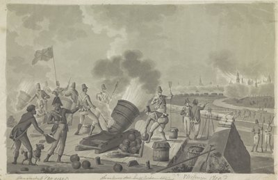 イギリス軍によるフリシンゲンの砲撃、1809年 作： Johannes Jelgerhuis (possibly)