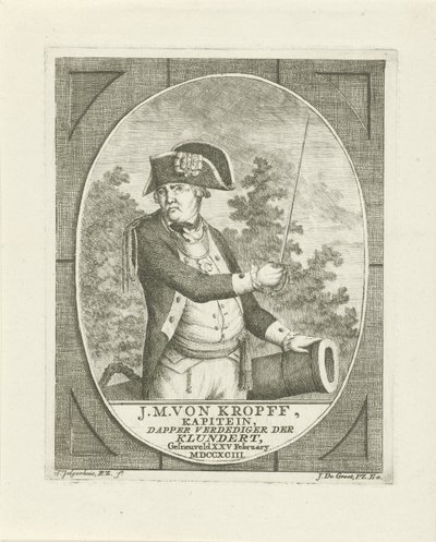 ヨアヒム・マウリッツ・フォン・クロップの肖像 作： Johannes Jelgerhuis