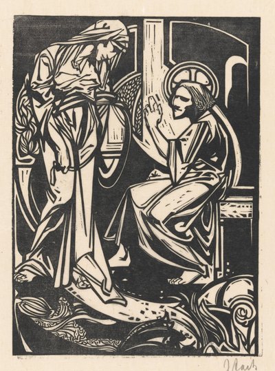 キリストとサマリヤの女 作： Johannes Josephus Aarts (signed by artist)