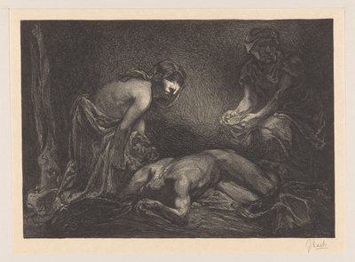 ホロフェルネスの頭と体を持つユディトと女中 作： Johannes Josephus Aarts (signed by artist)