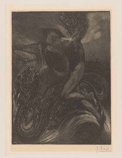 ペルセウスと海の怪物 作： Johannes Josephus Aarts (signed by artist)