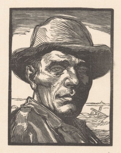 見知らぬ男の肖像 作： Johannes Josephus Aarts (signed by artist)