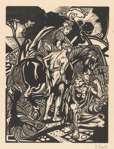 馬に乗ったローマのライダー 作： Johannes Josephus Aarts (signed by artist)