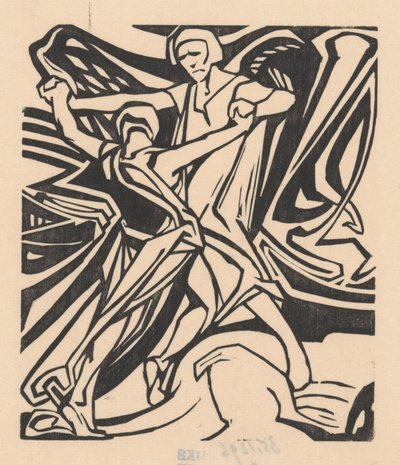 天使と格闘するヤコブ 作： Johannes Josephus Aarts