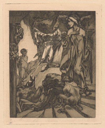 オイディプスとスフィンクス スフィンクスの洞窟のオイディプス (オブジェクトのタイトル) 作： Johannes Josephus Aarts