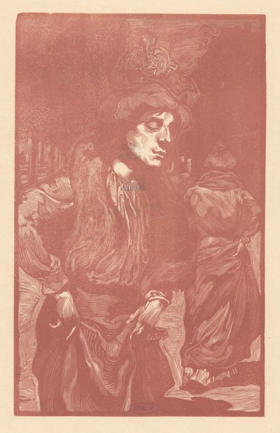 通りを歩く二人の女性 作： Johannes Josephus Aarts