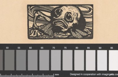 メルキュール ド フランスのひげを生やしたモンスターのビネット 作： Johannes Josephus Aarts