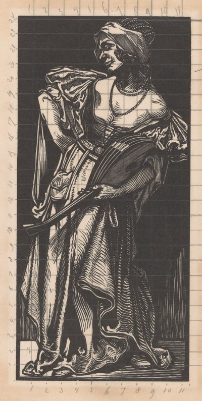 リュートを持つ女性 作： Johannes Josephus Aarts