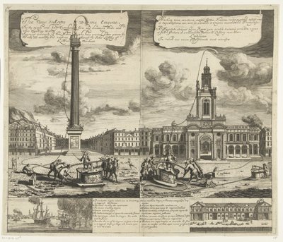 カリフォルニア州ロンデンの Gebruik van de slangbrandspuiten。 1690年～1700年 新しい sukeing worme Engine すばやく簡単に消火し、池やその他の滞留水を排水する (...) (オブジェクトのタイトル) Machina nova exuctoria vermi: formis Flammis restinguendi 作： Johannes Kip