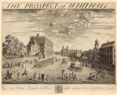 ホワイトホールの計画、1724 作： Johannes Kip