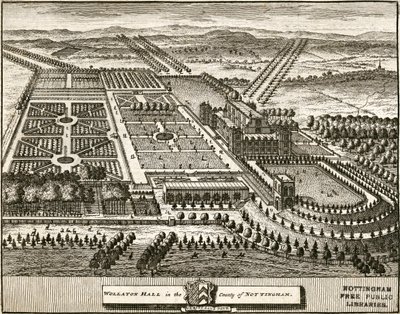 ウォラトン ホールとパーク ノッティンガム、ノッティンガムシャー、c1707 作： Johannes Kip