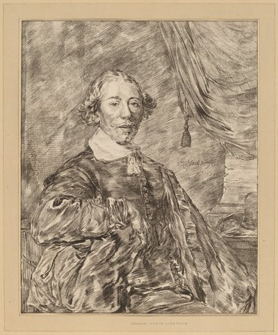 座っている人の肖像」1771年 作： Johannes Kornlein