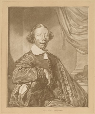 座っている男の肖像、1771年。 作： Johannes Kornlein