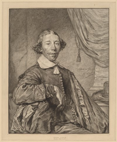 座っている男の肖像、1771年。 作： Johannes Kornlein