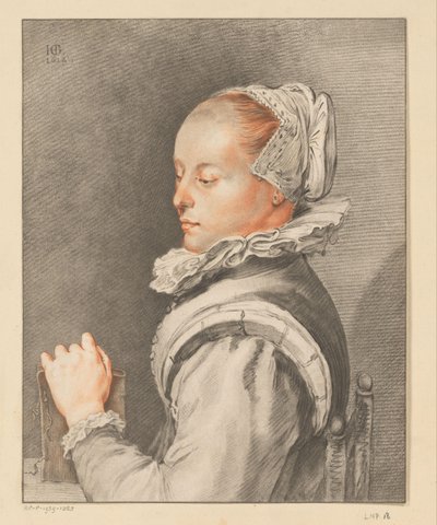 若い女性の肖像画 作： Johannes Kornlein