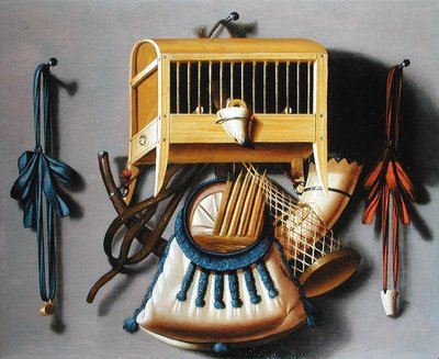 鳥かごと狩猟用具 作： Johannes Leemans