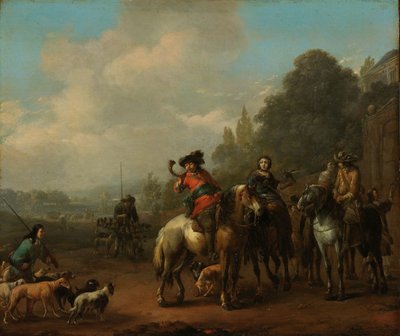 狩りからの帰還 作： Johannes Lingelbach