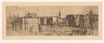 建設中の住宅とアムステルダムのビュー 作： Johannes Löhr