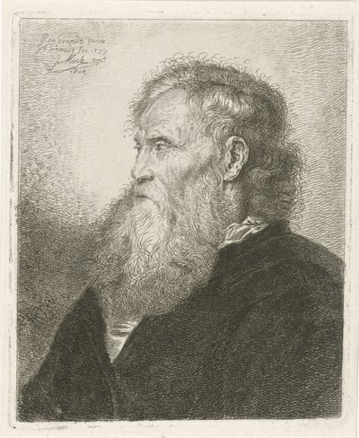 ひげを生やした老人の肖像画 作： Johannes Mock