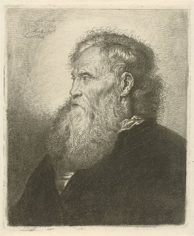 ひげを生やした老人の肖像画 作： Johannes Mock