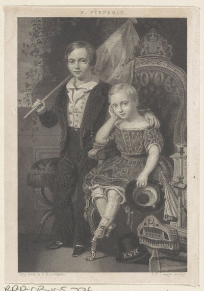 オランダ王子ウィリアム王子とオランダ王子マウリッツの肖像 作： Johannes Philippus Lange