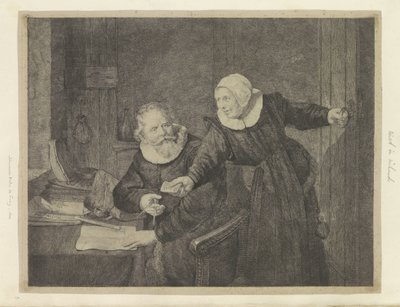 造船所ヤン・ライクセンと妻の肖像 Requeil de quatre-vingt-cinq estampes originales (シリーズタイトル) 作： Johannes Pieter de Frey