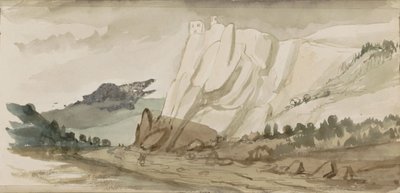 岩のある山の風景 作： Johannes Tavenraat