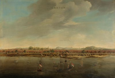 中国の広東の眺めc。 1662-3 作： Johannes Vinckeboons