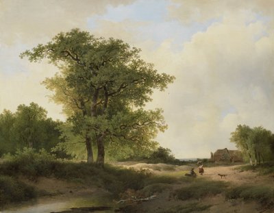 農場のある風景 作： Johannes Warnardus Bilders