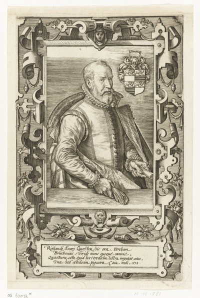ラインランドの管理人、ヤン・ファン・ブルックホーフェンの肖像 作： Johannes Wierix (attributed to)