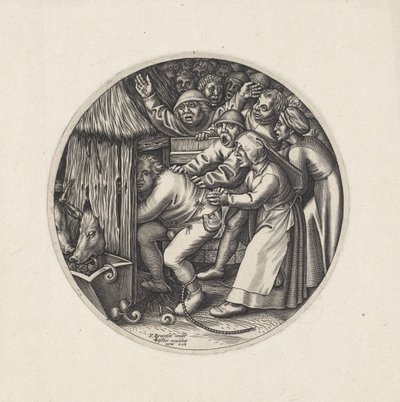 豚は自分の囲いに入らなければならない 作： Johannes Wierix