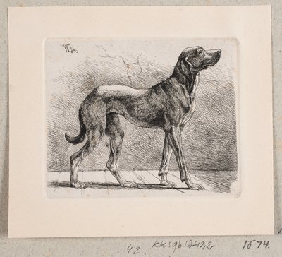 立っている犬 作： Johannes Wilhelm Zillen