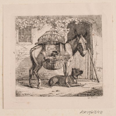 鶏売りのロバ 作： Johannes Wilhelm Zillen