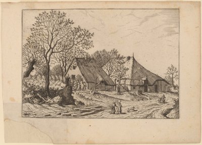 小屋のある農場とよく描く 作： Johannes and Lucas van Doetechum after Master of the Small Landscapes
